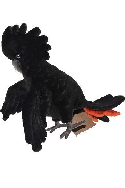 BLACK COCKATOO HAND PUPPET