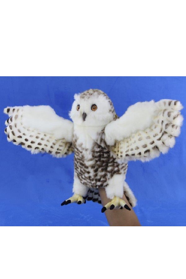 SNOWY OWL <br> HAND PUPPET