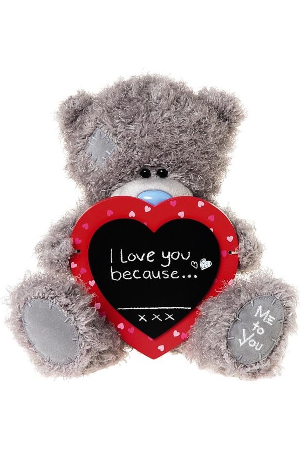 CHALKBOARD HEART <br> TATTY TEDDY