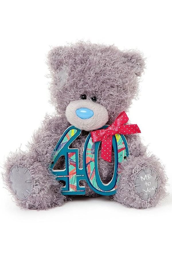 40TH PLAQUE <br> TATTY TEDDY