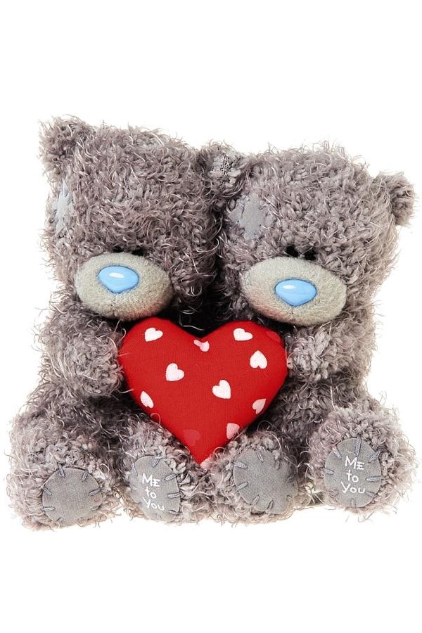 2 BEARS WITH HEART <br> TATTY TEDDY